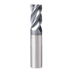 Roughing & Finishing End Mills; Mill Diameter (Fractional Inch): 3/16; Number Of Flutes: 4; End Mill Material: Solid Carbide; Length of Cut (Inch): 3/8; Coating/Finish: AlCrN