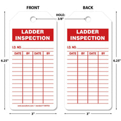 Inspection Tag: Rectangle, 158.75" High, Synthetic Paper