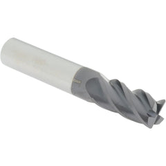 Corner Radius End Mill: 1/2" Dia, 1" LOC, 0.0300" Radius, 4 Flute, Solid Carbide