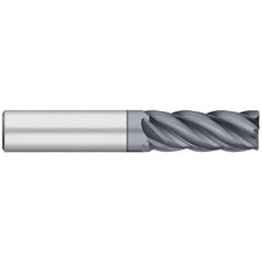 Corner Radius End Mill: 1/2" Dia, 1" LOC, 0.0150" Radius, 5 Flute, Solid Carbide