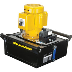 Power Hydraulic Pumps & Jacks; Type: Electric Hydraulic Pump; 1st Stage Pressure Rating: 10000; 2nd Stage Pressure Rating: 10000; Pressure Rating (psi): 10000; Oil Capacity: 1 gal; Actuation: Single Acting; Cylinder Operating Function: Retract, Advance