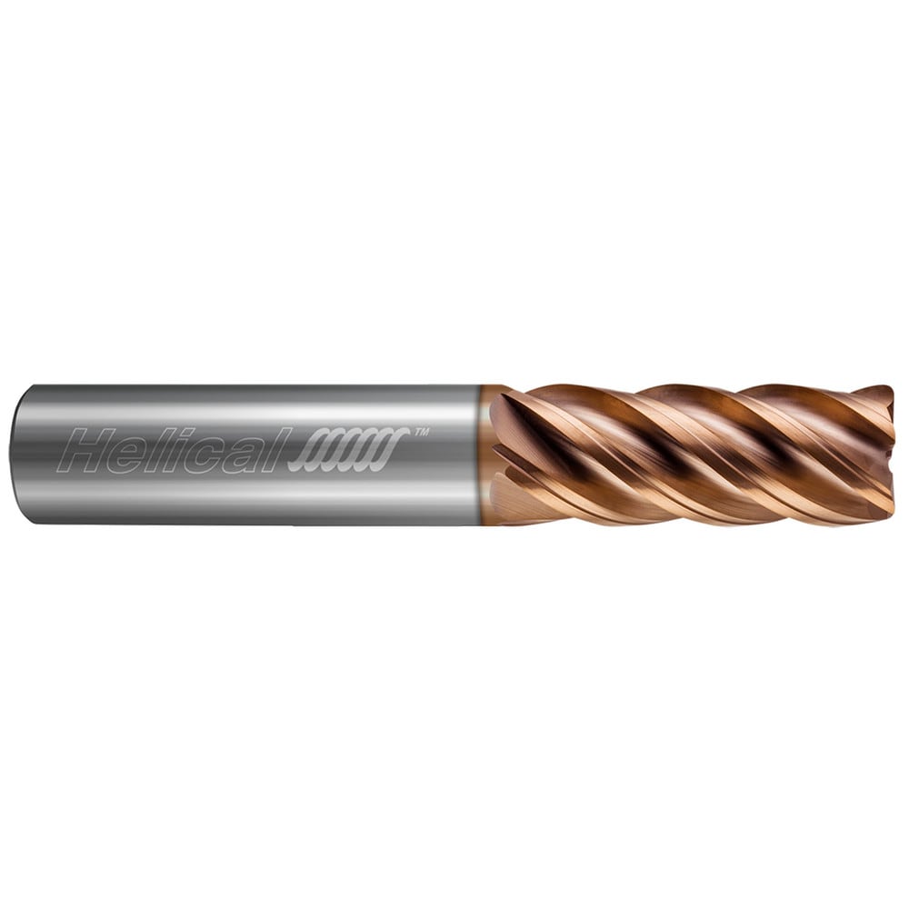 Corner Radius End Mill: 1/8" Dia, 7/8" LOC, 0.0300" Radius, 5 Flute, Solid Carbide