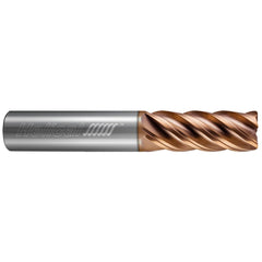 Corner Radius End Mill: 3/16" Dia, 3/4" LOC, 0.0150" Radius, 5 Flute, Solid Carbide