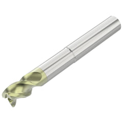 Corner Radius End Mill: 3/8" Dia, 1/2" LOC, 0.0300" Radius, 3 Flute, Solid Carbide