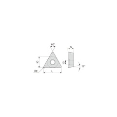 Boring Inserts; Insert Style: TPGM; Insert Size Code: 5.521; Insert Material: Carbide; Material Grade: K10, N10, M10, P10; Manufacturer Grade: TH10; Inscribed Circle (Inch): 11/64