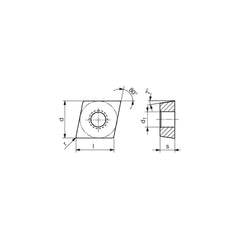 Turning Insert: CCGT21.5.5FN-27 H10T, Carbide