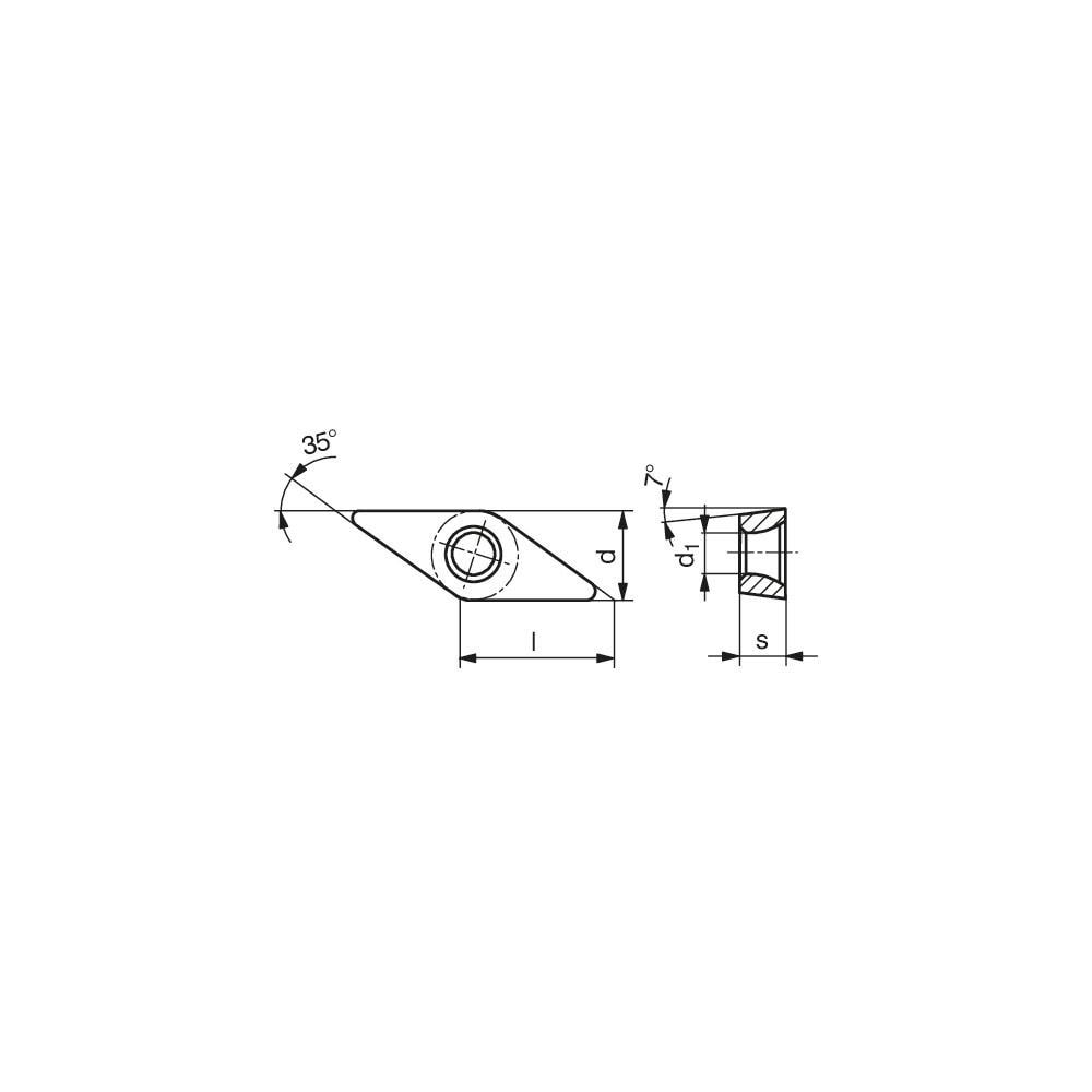 Turning Insert: VCMT332EN-FMS CT-P15, Carbide