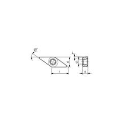 Turning Insert: VCMT331EN-MRS CT-P25, Carbide