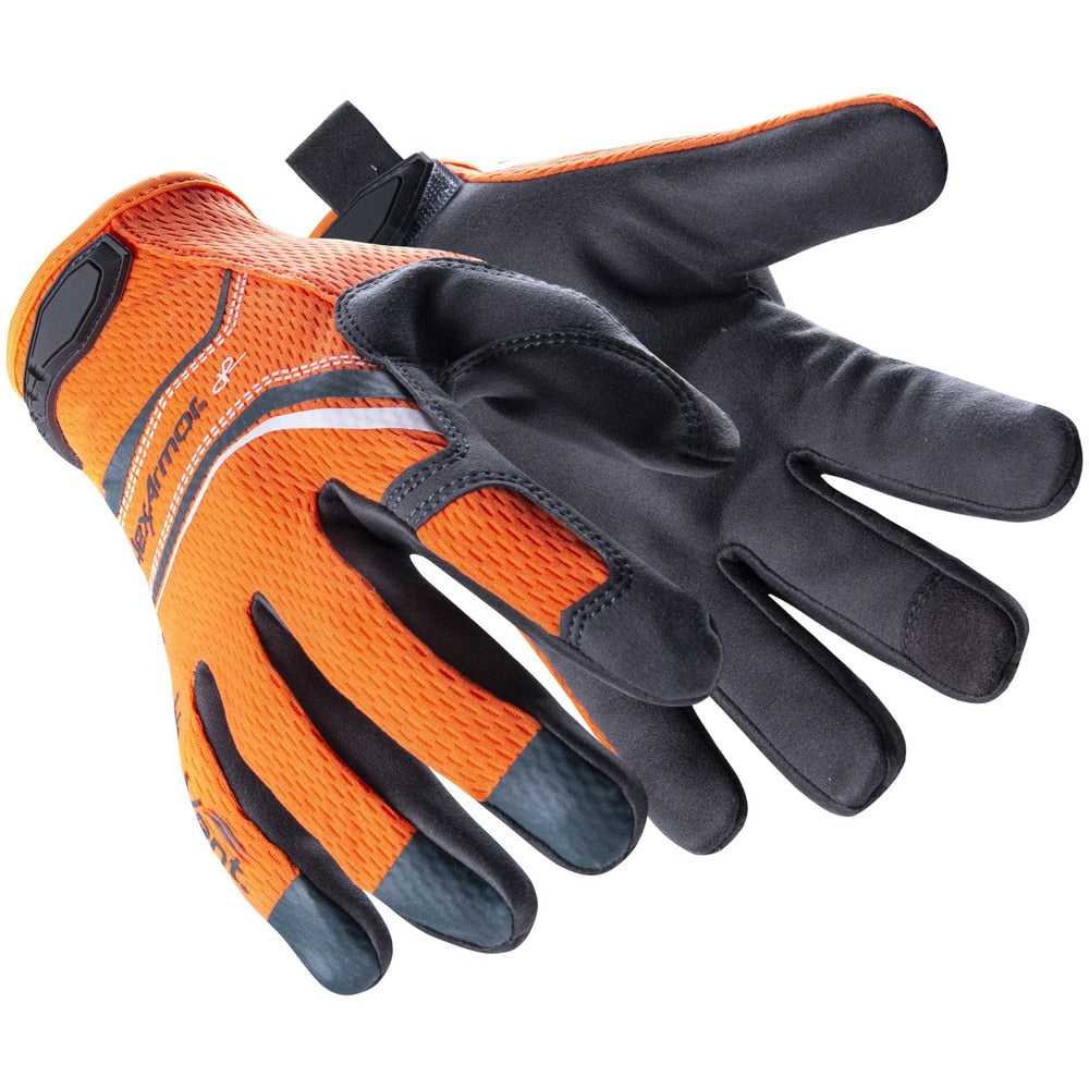 Cut, Puncture & Abrasion-Resistant Gloves: Chrome SLT 4074, Size 2X-Large, ANSI Cut A5, ANSI Puncture 3, Leather & HexVent Lined, Synthetic Leather