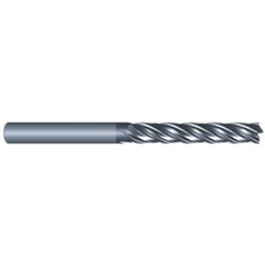 Roughing & Finishing End Mills; Mill Diameter (Fractional Inch): 3/8; Flute Type: Spiral; Number Of Flutes: 4; End Mill Material: Solid Carbide; Length of Cut (Inch): 2; Coating/Finish: AlCrN