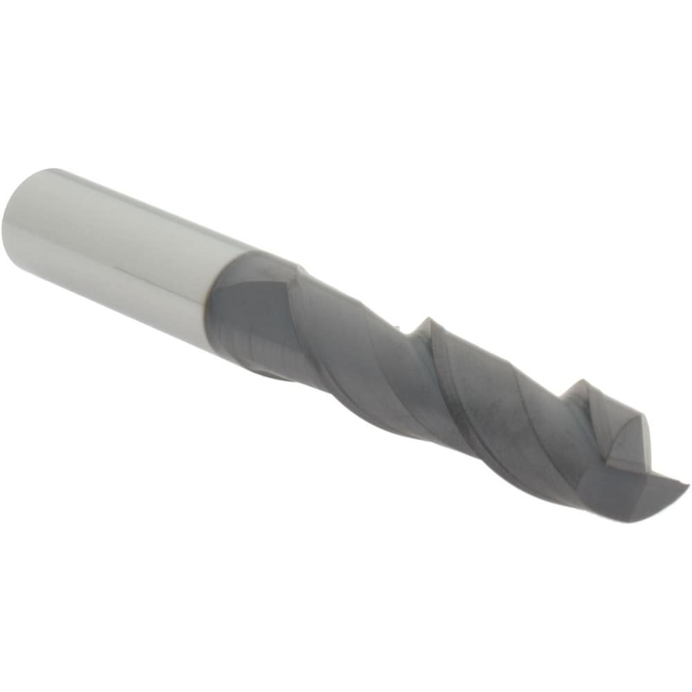 Square End Mill: 1/2" Dia, 2" LOC, 2 Flute, Solid Carbide