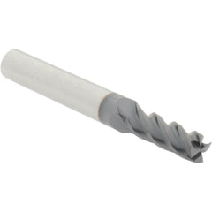 Square End Mill: 17/64" Dia, 3/4" LOC, 4 Flute, Solid Carbide