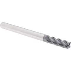 Corner Radius End Mill: 1/2" Dia, 1-1/2" LOC, 0.0300" Radius, 4 Flute, Solid Carbide