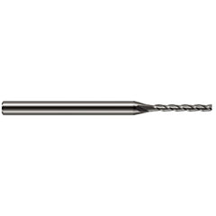 Square End Mill: 1/4" Dia, 2" LOC, 4 Flute, Solid Carbide