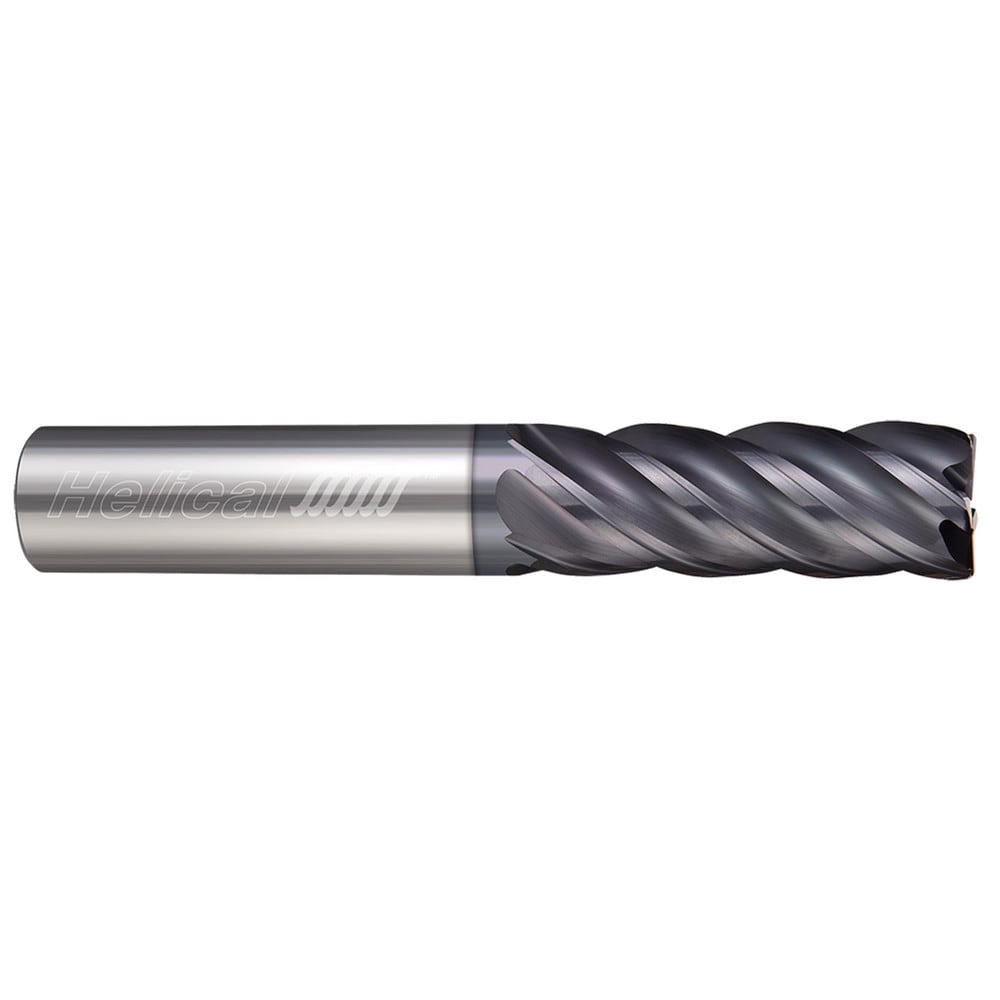 Corner Radius End Mill: 5/32" Dia, 5/16" LOC, 0.0300" Radius, 5 Flute, Solid Carbide