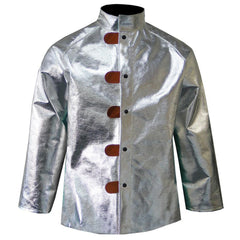 Work Jacket: Size Large, Aramid & Aluminized Thermonol, Snaps Closure