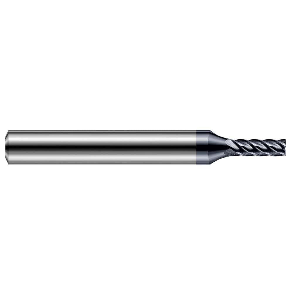 Corner Radius End Mill: 3/16" Dia, 9/16" LOC, 0.0200" Radius, 5 Flute, Solid Carbide