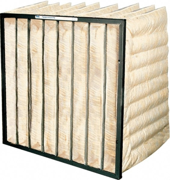 Bag Air Filter: MERV 15, 18" Deep, 12" Wide, 24" High, Synthetic