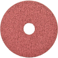 Fiber Disc:  5" Disc Dia, Arbor Hole, 16 Grit, Aluminum Oxide