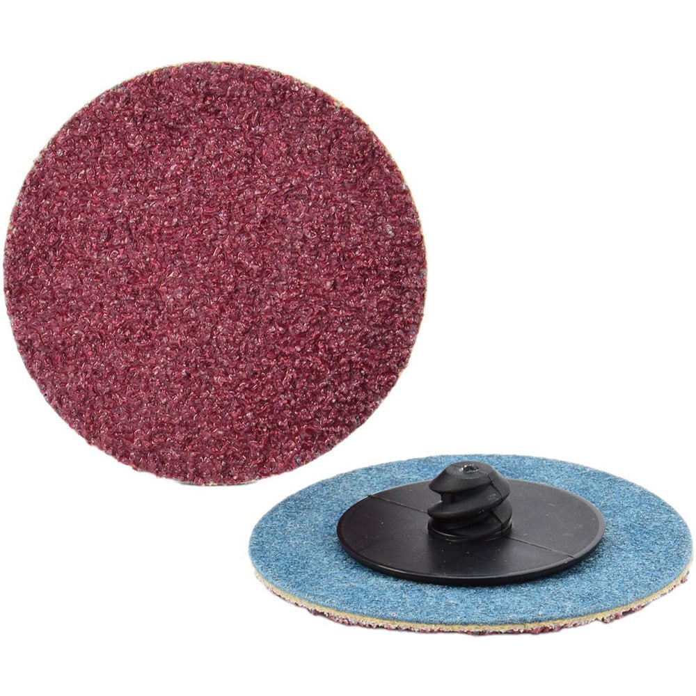 Quick-Change Disc: Type R, 4" Dia, 24 Grit, Aluminum Oxide, Coated