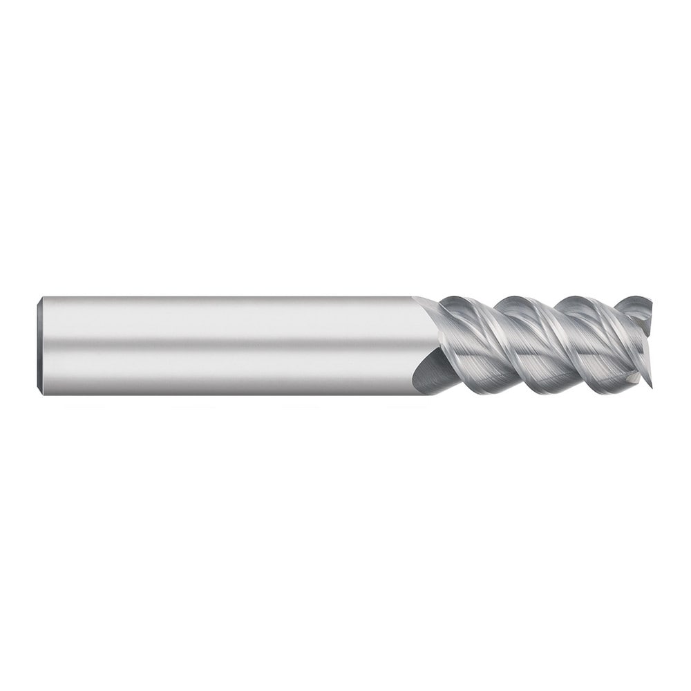 Square End Mill: 1/4" Dia, 3/4" LOC, 3 Flute, Solid Carbide