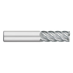 Square End Mill: 3/16" Dia, 3/4" LOC, 5 Flute, Solid Carbide