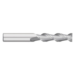 Square End Mill: 5/8" Dia, 2-3/8" LOC, 2 Flute, Solid Carbide