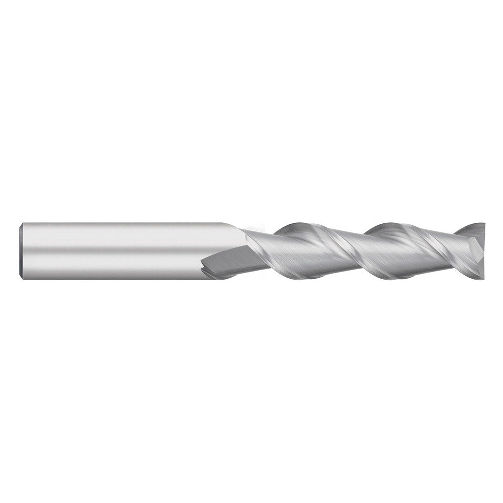 Square End Mill: 1/4" Dia, 1-1/4" LOC, 2 Flute, Solid Carbide