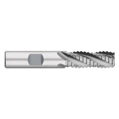 Roughing End Mill: 1-1/2" Dia, 6 Flute, Single End, Solid Carbide