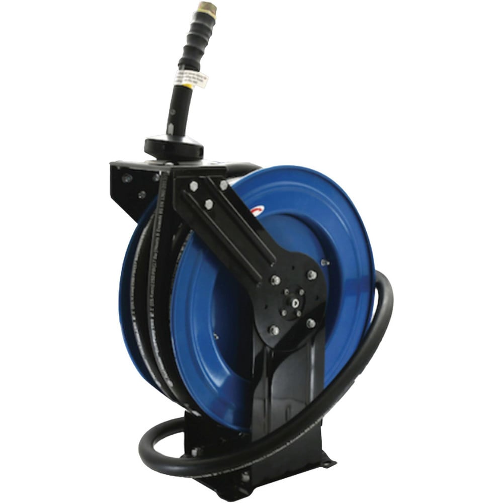 BluBird OilShield 1" x 25' Heavy Duty Rubber Fuel Transfer Hose Retractable Reel