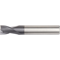 Square End Mill: 5/8" Dia, 3" LOC, 2 Flute, Solid Carbide