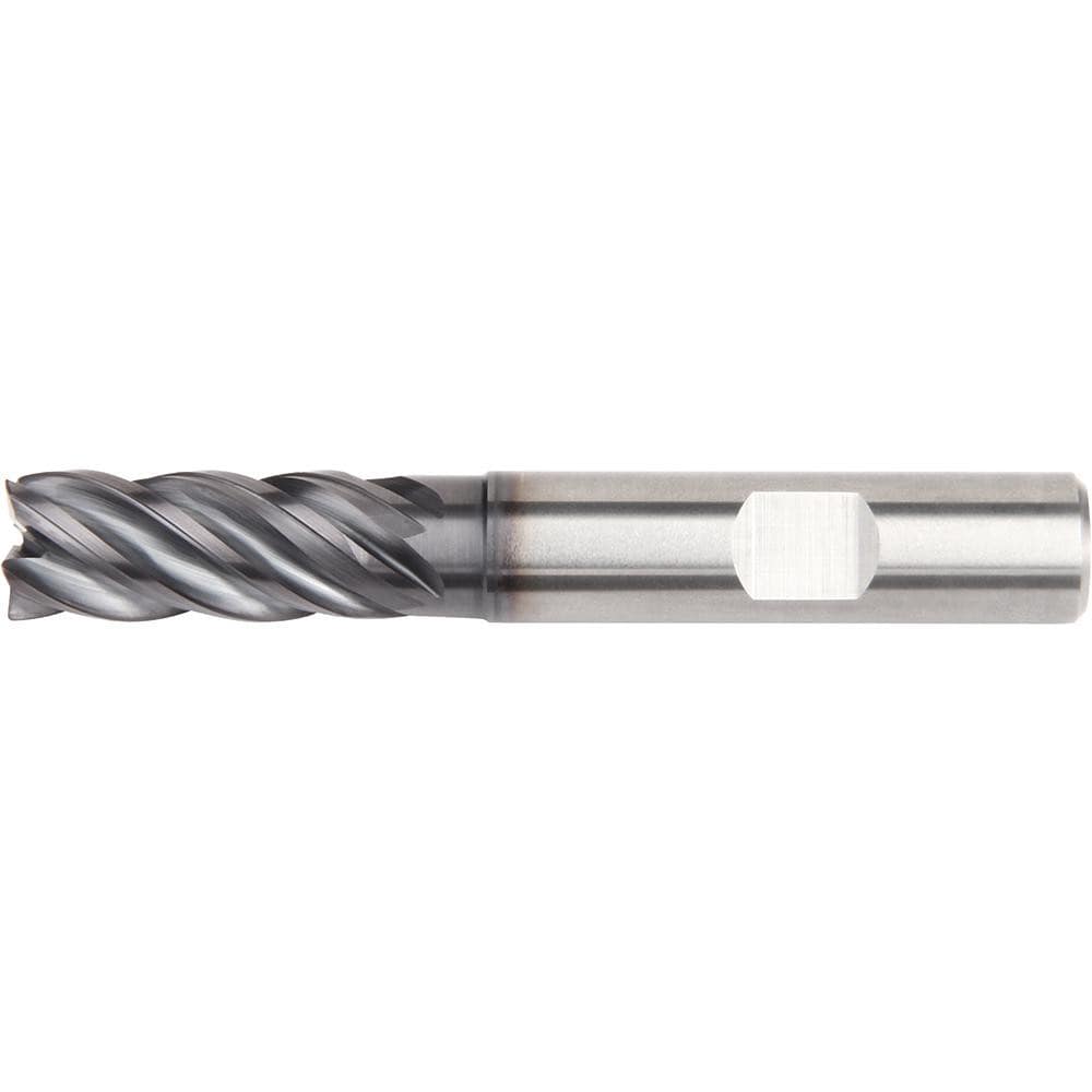 Square End Mill: 12.00 mm Dia, 26.00 mm LOC, 5 Flute, Solid Carbide