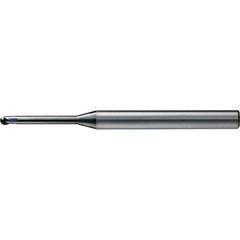 Ball End Mill: 1.50 mm Dia, 1.20 mm LOC, 3 Flute, Solid Carbide