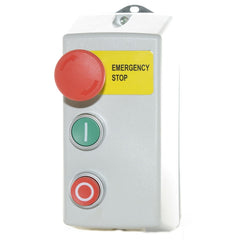 15A/120v Anti-restart protection with magnetic starter; Start, Stop & E-Stop (twist release) buttons