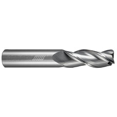 Corner Radius End Mill: 1/8" Dia, 5/8" LOC, 0.0300" Radius, 3 Flute, Solid Carbide