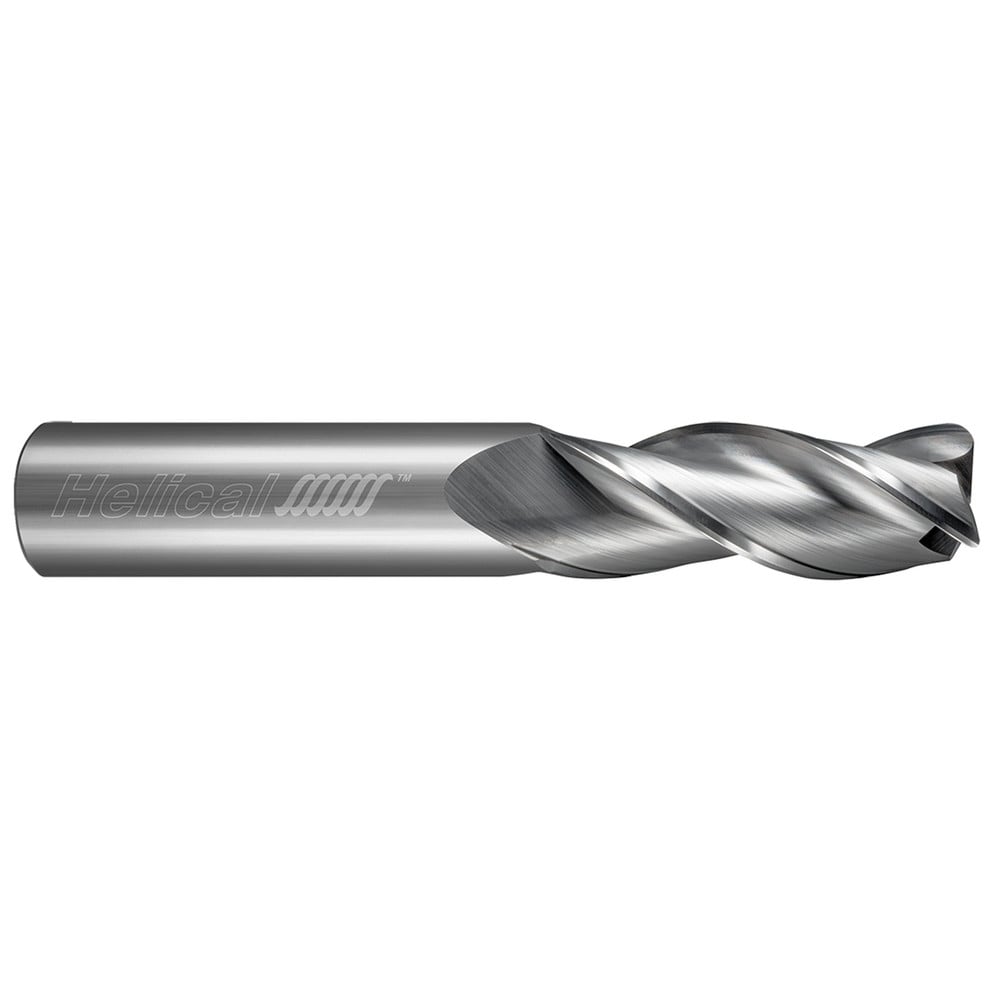 Corner Radius End Mill: 1/8" Dia, 5/8" LOC, 0.0150" Radius, 3 Flute, Solid Carbide