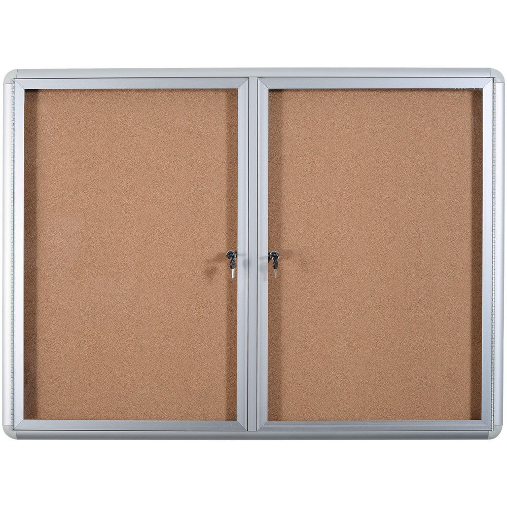 Cork Bulletin Boards; Bulletin Board Type: Enclosed Cork Bulletin Board; Board Color: Brown; Board Material: Cork; Width (Inch): 60; Height (Inch): 36; Frame Material: Aluminum; Frame Color: Silver