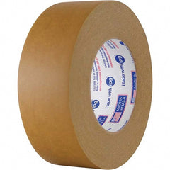 Packing Tape: 50.2' Long, Brown, Natural Synthetic Rubber Adhesive