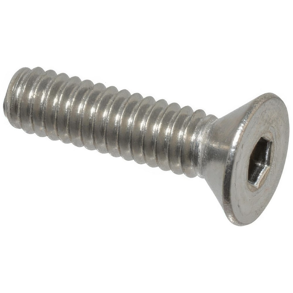 Flat Socket Cap Screw: #2-56 x 3/16", 316 Stainless Steel, Plain Finish