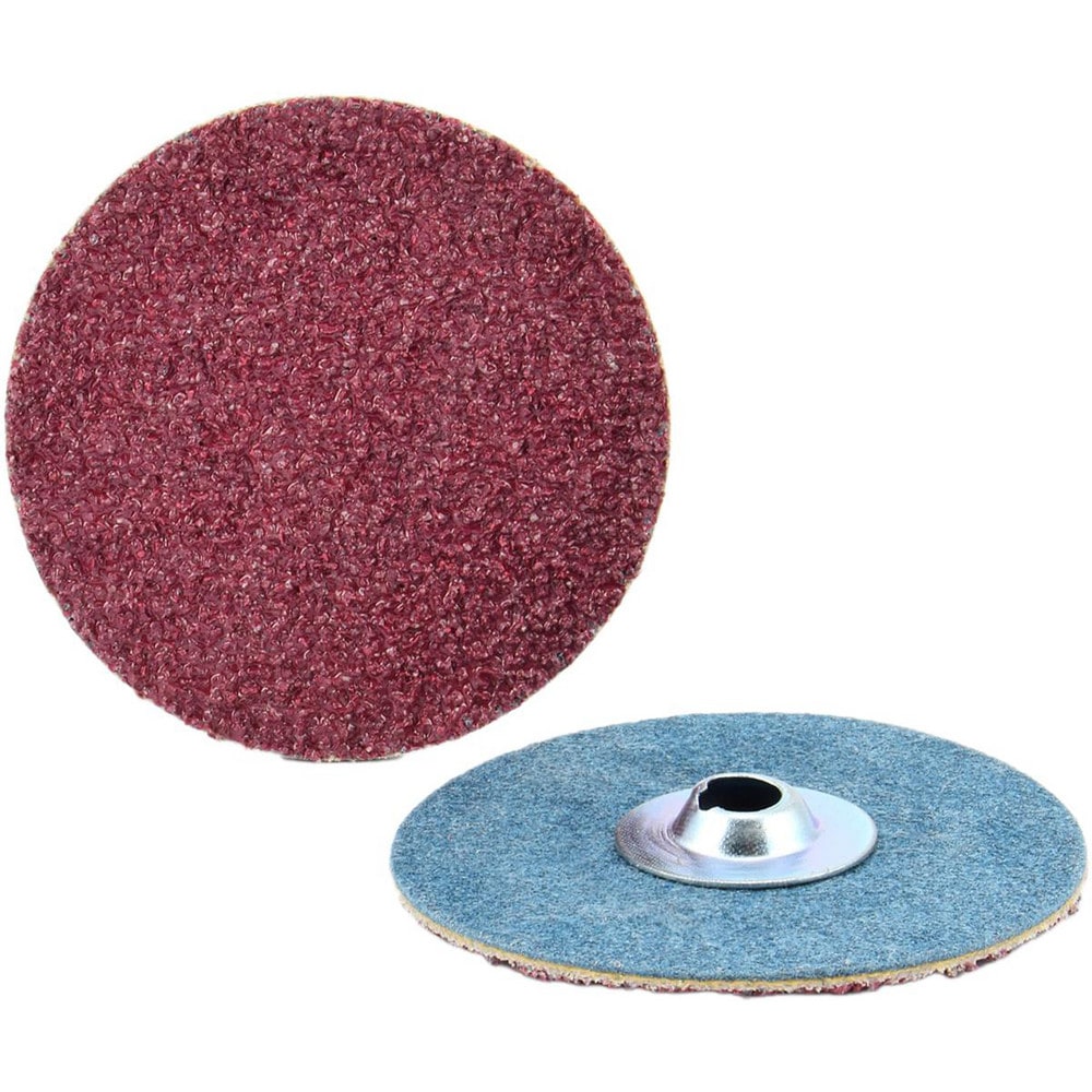 Quick-Change Disc: Type S, 3" Dia, 50 Grit, Aluminum Oxide, Coated
