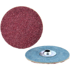 Quick-Change Disc: Type S, 3" Dia, 50 Grit, Aluminum Oxide, Coated