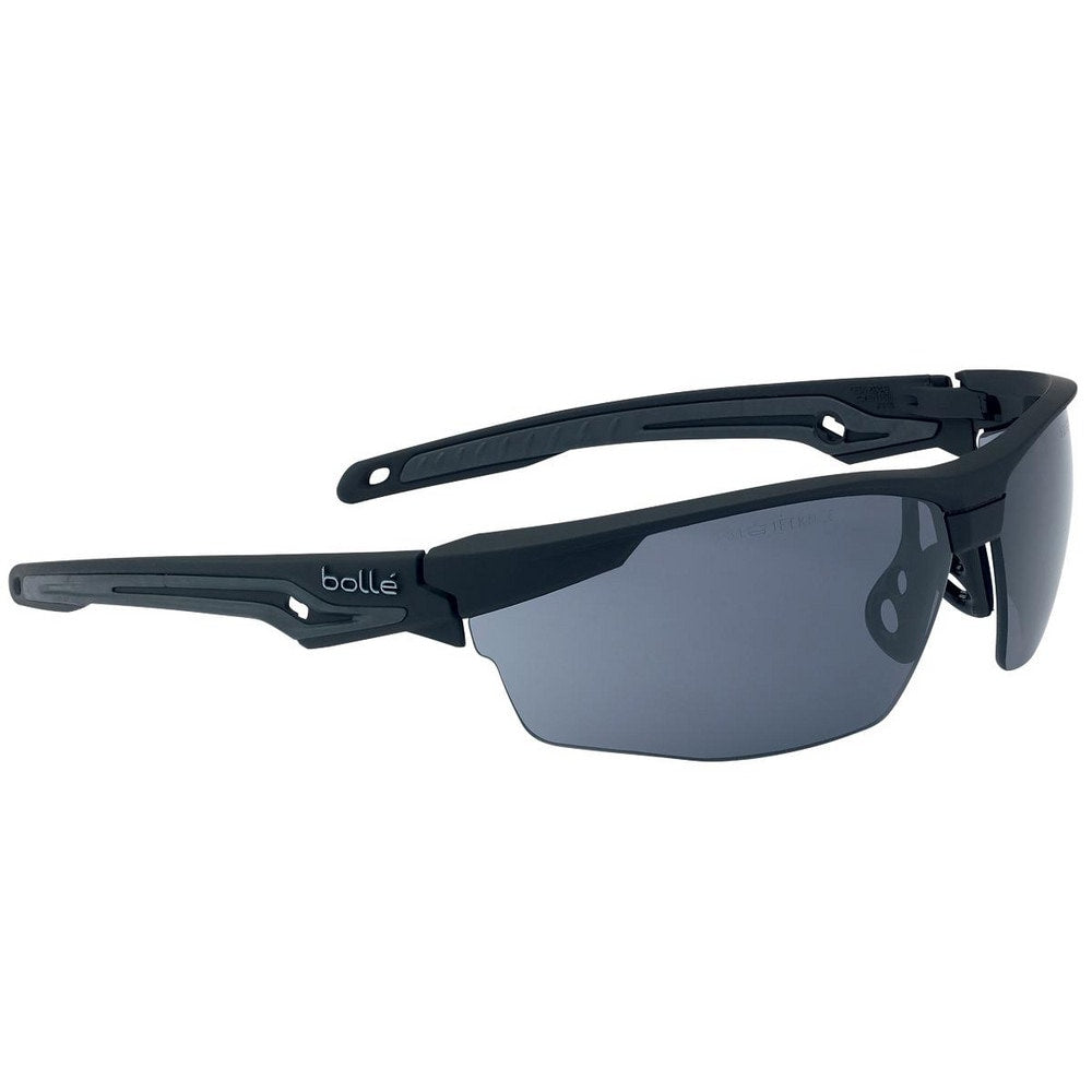 Safety Glasses: Anti-Fog & Anti-Scratch, Polycarbonate, Smoke Lenses, Straight