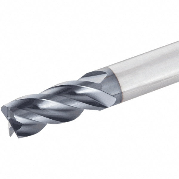 Corner Radius End Mill: 3/8" Dia, 3/4" LOC, 0.0200" Radius, 4 Flute, Solid Carbide