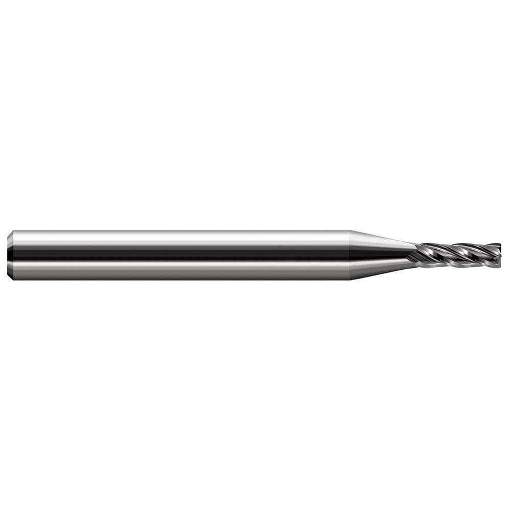 Corner Radius End Mill: 1/8" Dia, 1/2" LOC, 0.0400" Radius, 3 Flute, Solid Carbide