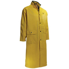 Rain Coat:  Size Small,  Non-Hazardous,  Yellow,  Polyester & PVC