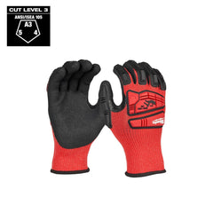 Cut-Resistant Gloves: Milwaukee 48-73, Size Large, ANSI Cut A3, ANSI Puncture 0, Nitrile, Polyethylene