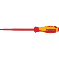 Slotted Screwdrivers; Blade Width (mm): 6.50; Blade Length (mm): 150.0000; Overall Length (mm): 262; Handle Type: Comfort Grip, Insulated; Handle Length: 112.00; Shank Type: Straight