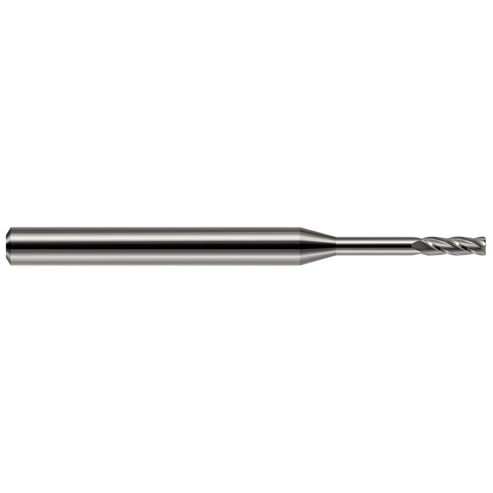 Corner Radius End Mill: 0.0400" Dia, 0.12" LOC, 0.0050" Radius, 4 Flute, Solid Carbide