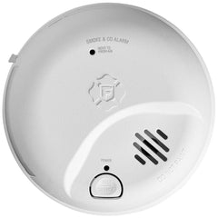 Smoke & Carbon Monoxide (CO) Alarms; Alarm Type: Smoke; Sensor Type: Ionization, Electrochemical; Mount Type: Wall, Ceiling; Interconnectable: Interconnectable; Power Source: Wire-In with Battery Backup; Battery Chemistry: Alkaline; Battery Size: 9V; Batt