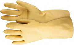 Disposable Gloves: Size Large, 18.1 mil, Latex Coated, Latex, General Purpose Grade, Powder-Free